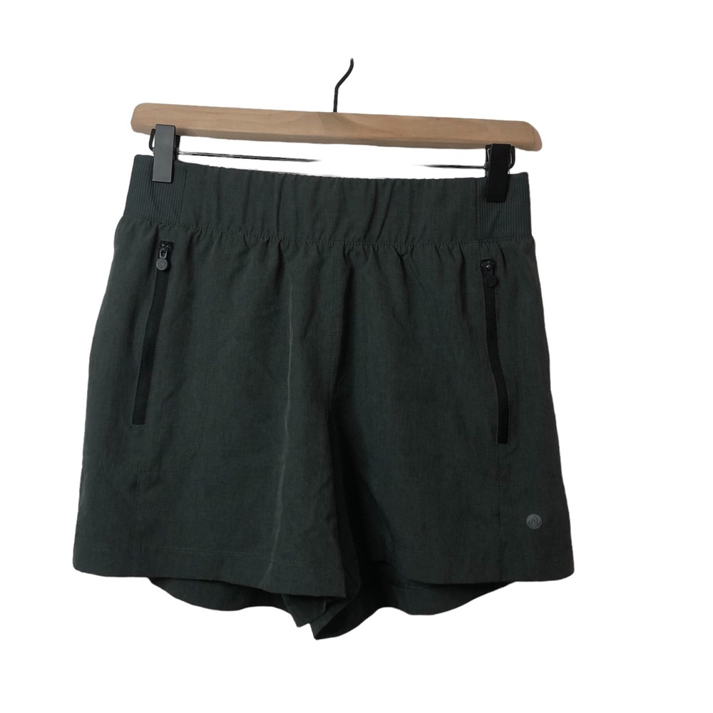 Apana High Waisted Grey Green Athletic Running Shorts